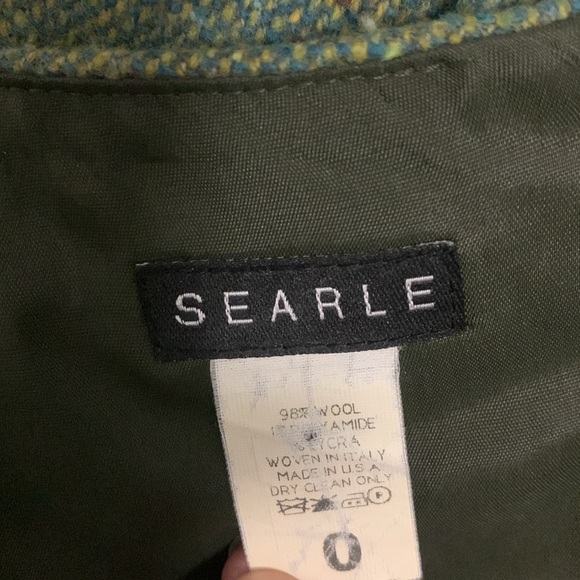 Searle Green Tweed Wool Skirt w/Kick Pleats - Picture 6 of 6